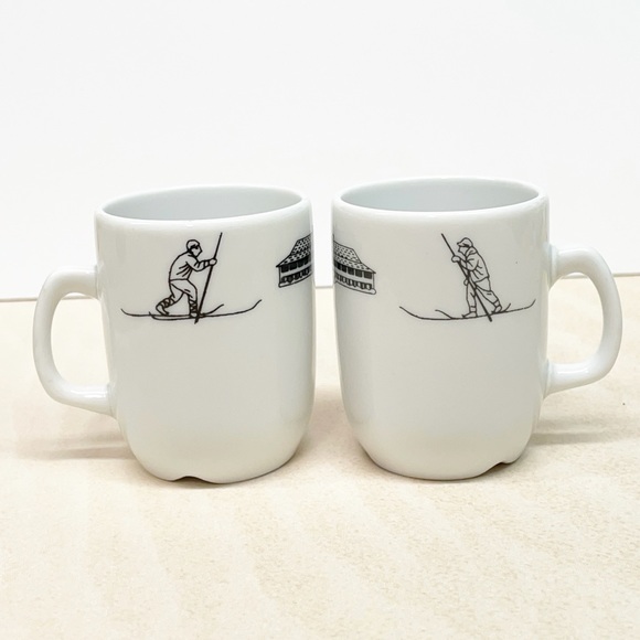 Porsgrund Norway Demitasse Cups & Saucers Porcelain RARE Set of Two - Picture 4 of 10